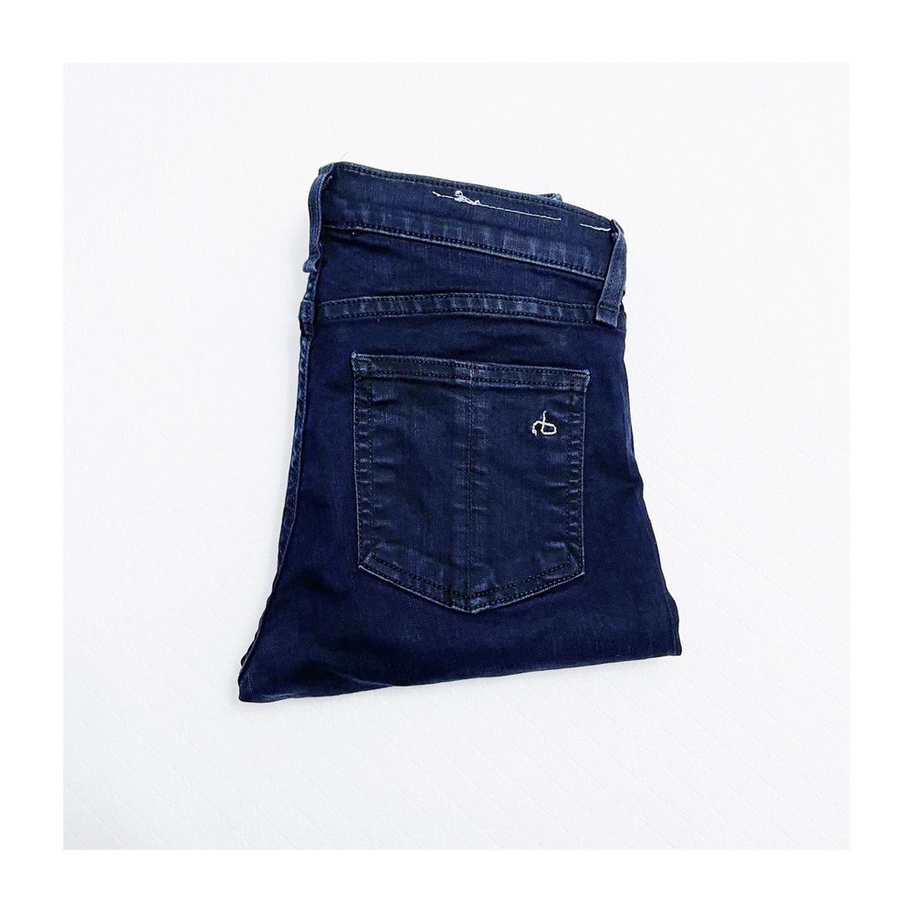 Rag & Bone Legging Skinny Jeans Zippered Midnight SZ25